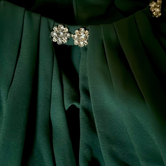 DAVID'S BRIDAL
Crepe Halter Bridesmaid Dress with Beaded Neckline - Picture 6 of 9